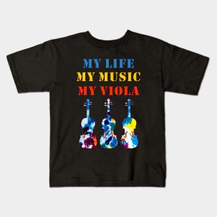 My Life, My Music, My Viola Kids T-Shirt